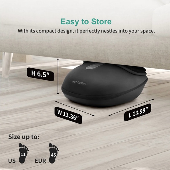 Medcursor Foot Massager Machine with Heat, Deep Kneading Massager - Picture 5 of 12